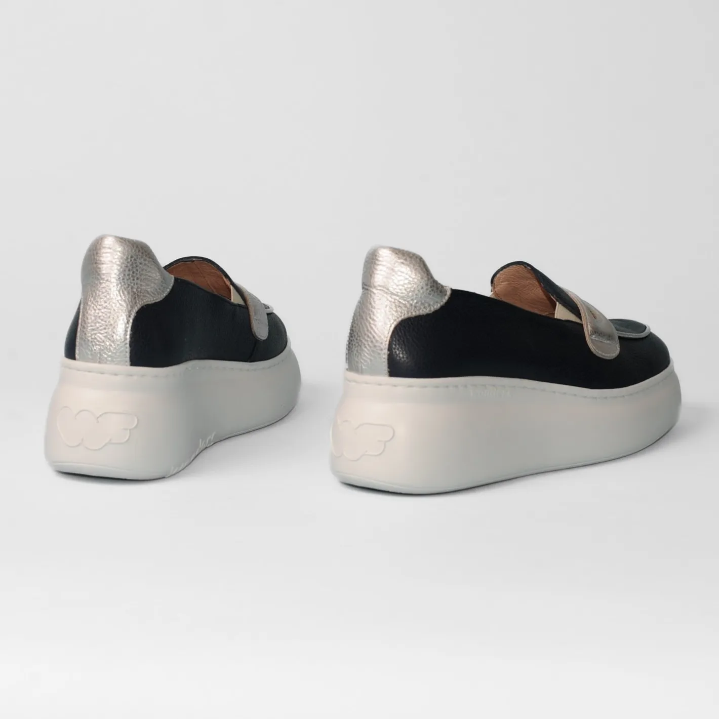 wonders__a_navy_wedge_loa_3.webp Wonders - A-2671 Navy Wedge Loafer