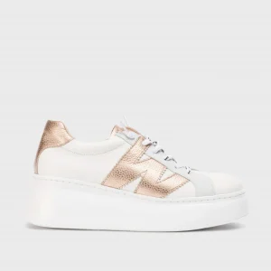 Wonders - A2670 White and Rose Gold Trainer
