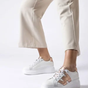 Wonders - A2670 White and Rose Gold Trainer