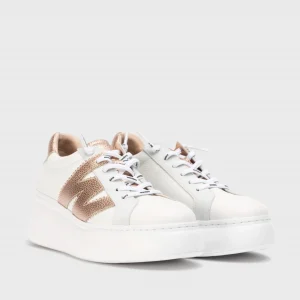 Wonders - A2670 White and Rose Gold Trainer