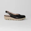 Wonders - C-33260 Black “Fly” Wedge Slingback