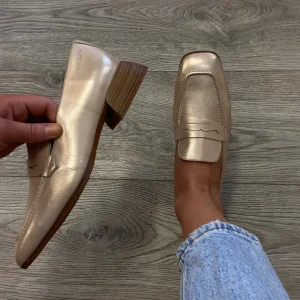 Wonders - C-7122 Metallic Gold Loafer