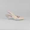 Wonders - G-7101 Ivory Kitten Heel Slingback