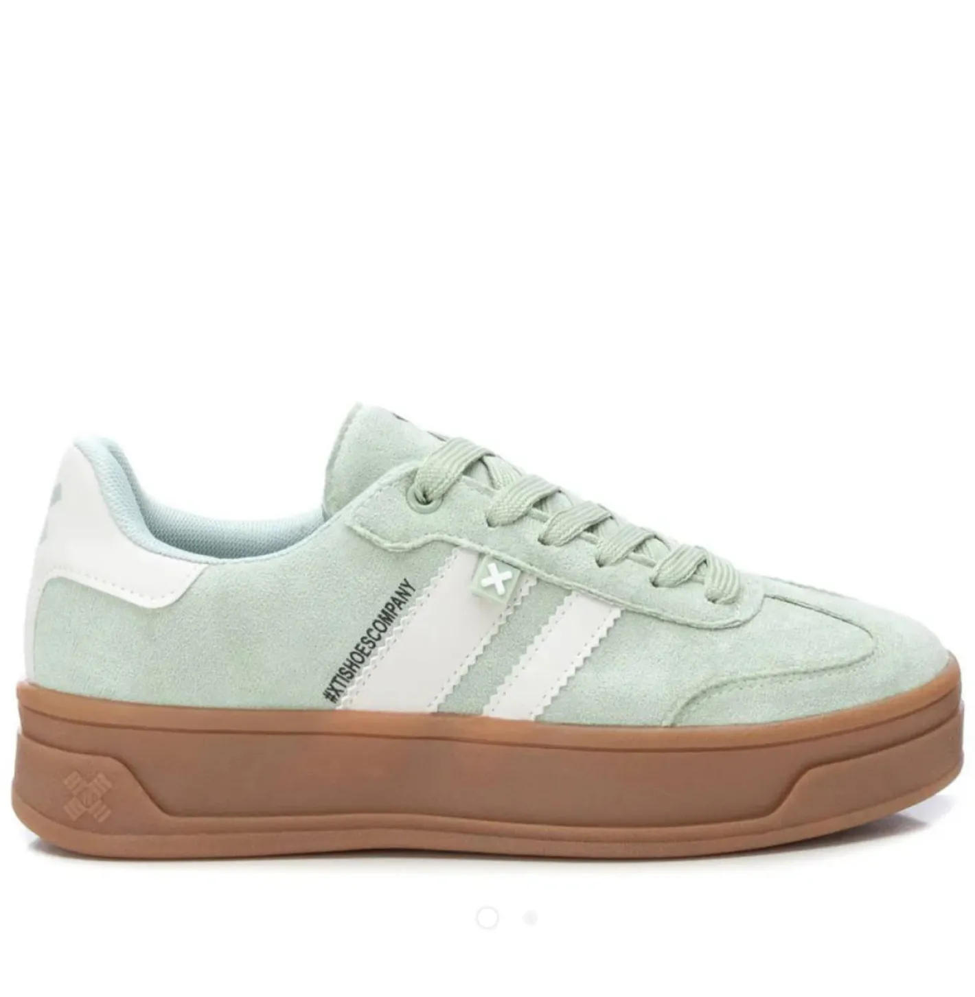 xti___pastel_green_suede__0.webp XTI - 143644 Pastel Green Suede Platform Trainer