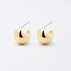 ZAG BIJOUX - SEL22080 Elea Gold Chunky Hoop Earrings